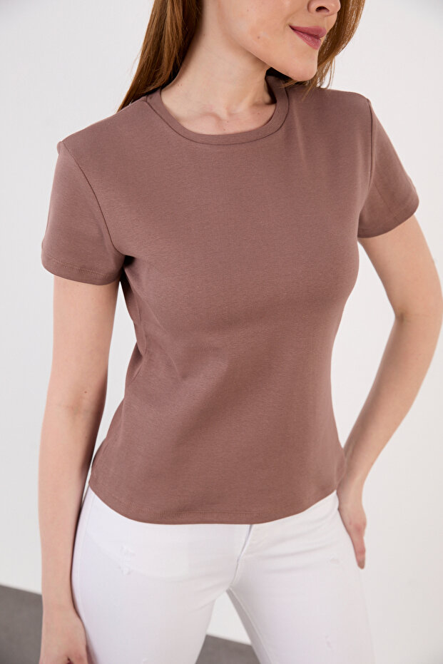 Short Sleeve Basic Bluz - 1