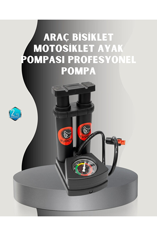 Foot-Operated Air Pump for Inflatables and Tires