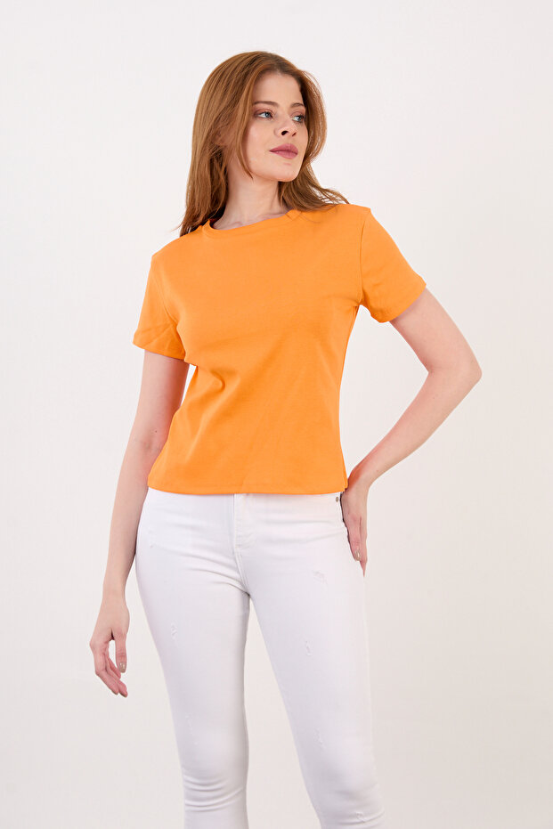 Short Sleeve Basic Bluz - 3