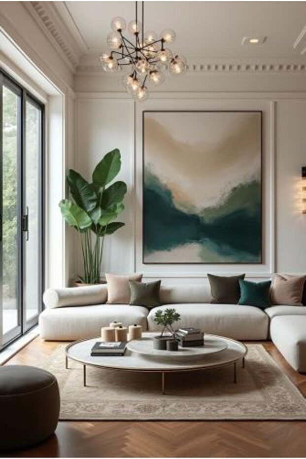 Abstract home decor print on canvas, model (3019)