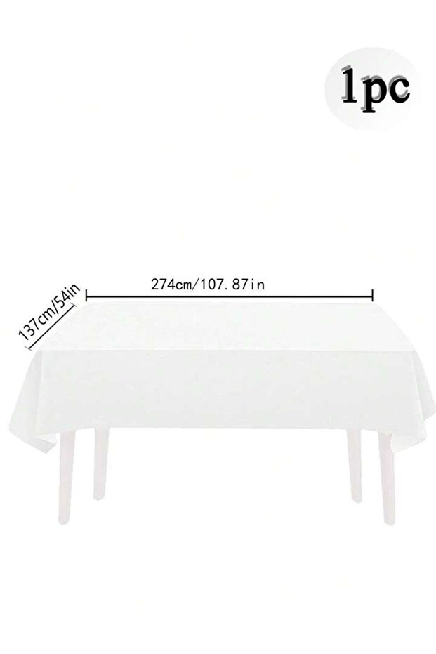 white 137x274cm Disposable Solid Color Tablecloth Birthday Party Wedding Christmas Table Cover Wipe
