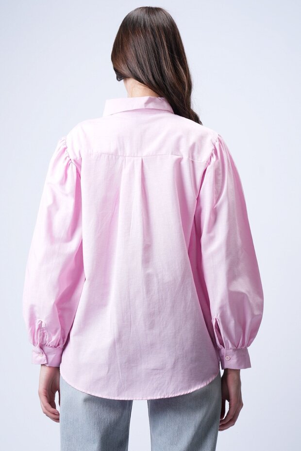 Pembe Balon Kol Gömlek - 5