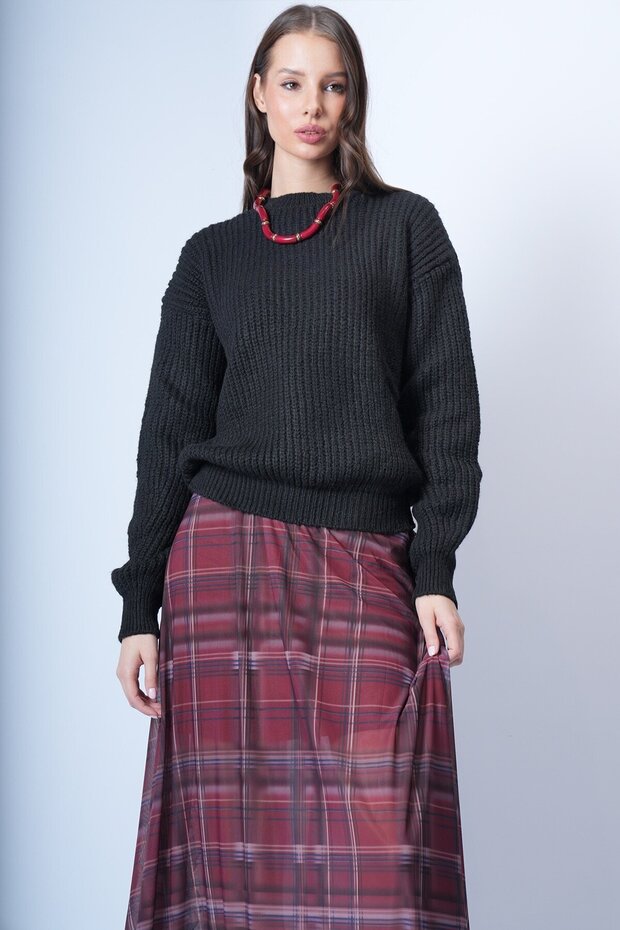 Siyah Triko Kazak - 4