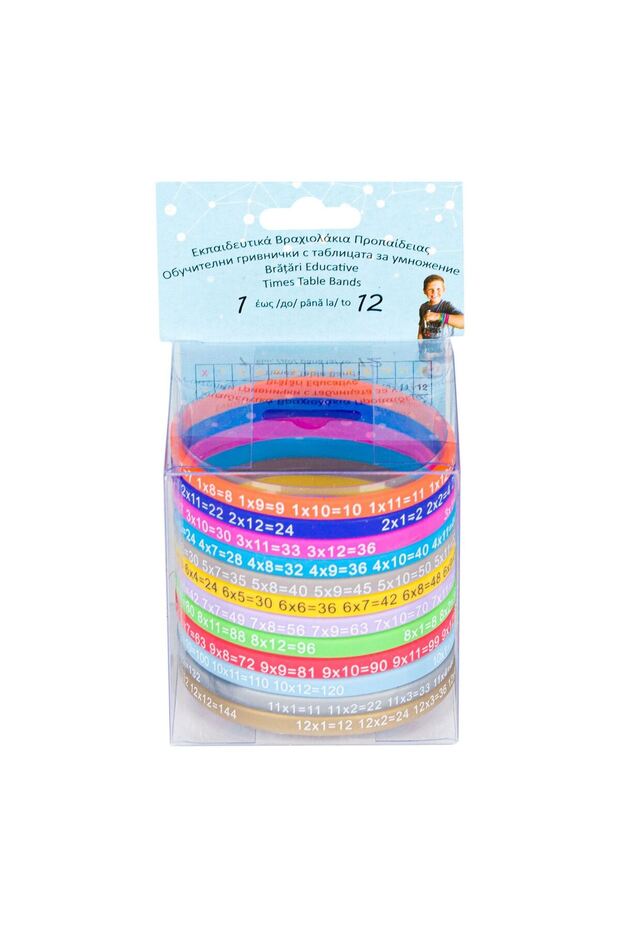 Bratari Educative Colorate Tabla Inmultirii - 12buc - 4
