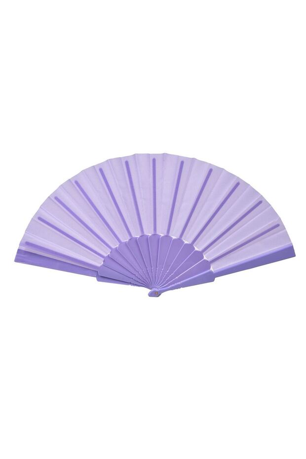 Lilac Plastic Fan 23cm