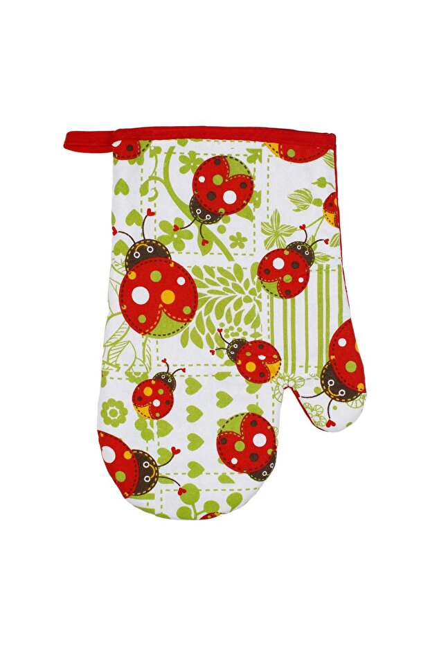 Easter Glove & Napkin with Ladybug Pattern - 2pcs - 2