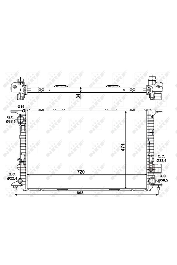 Audi A8 D4 Engine Cooling Radiator - 4