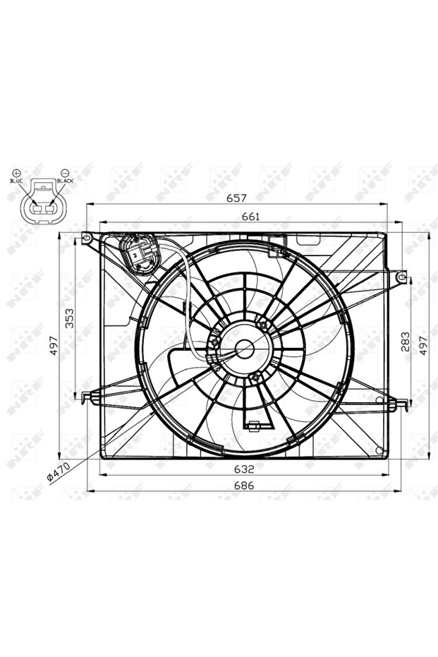 Ventilator Radiator Kia Optima - 6