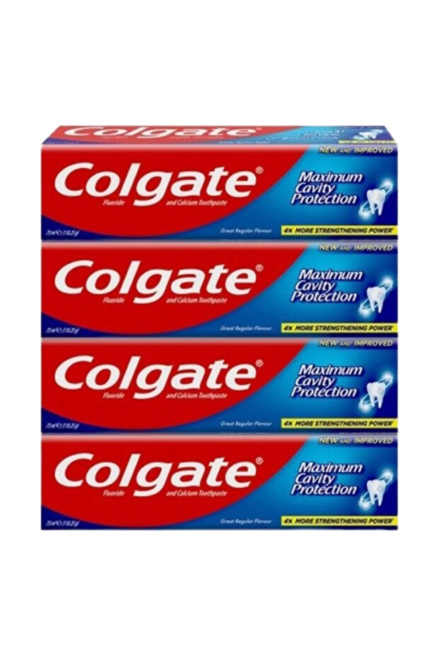 Maximum Cavity Protection, Fluoride and Calcium Toothpaste- 4X75ml Special Offer