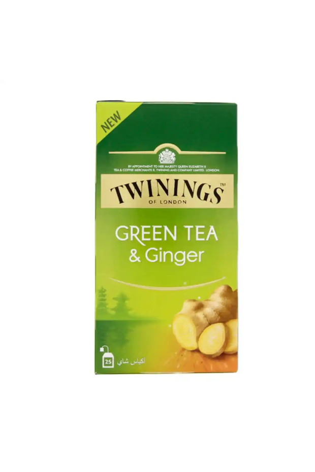 Green Tea Bags with Ginger- Pack of 25 Tea Bags