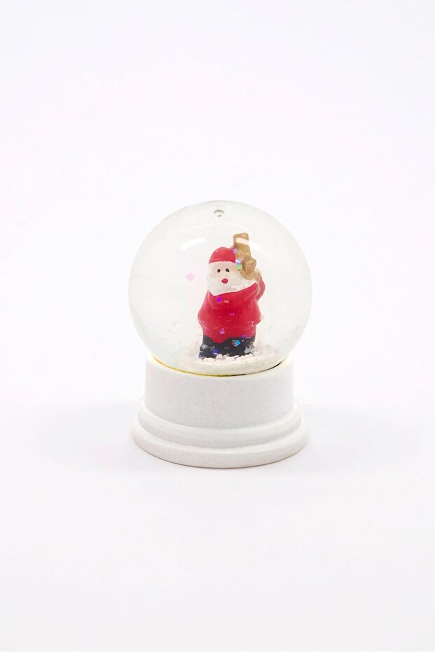 Santa Claus Water Glass Ball, Red