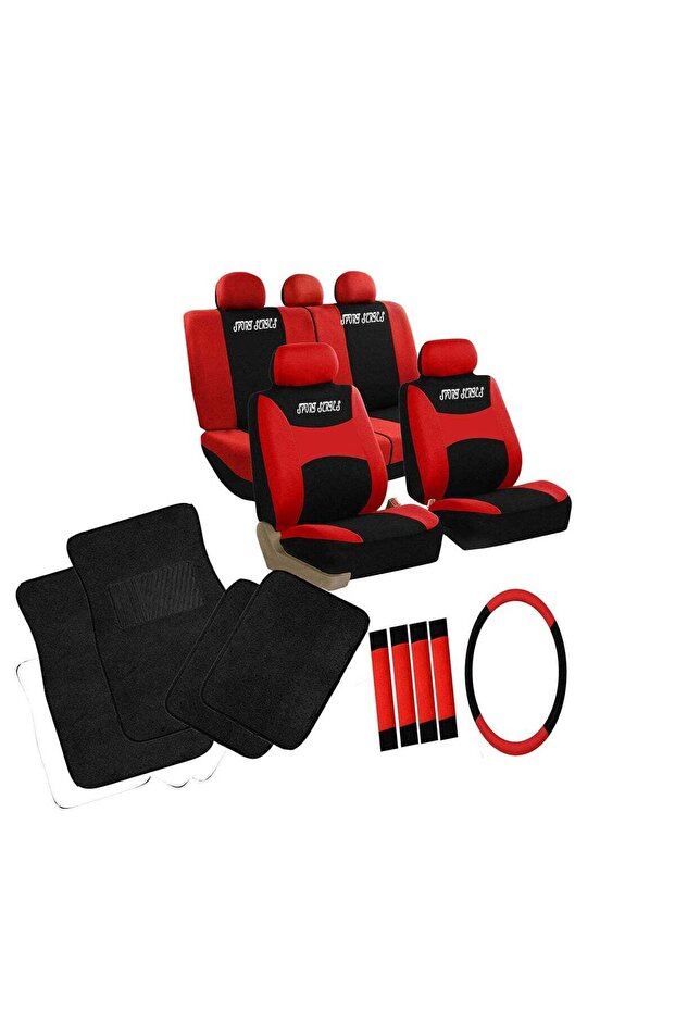 California formula-T 17-Piece Universal Car Seat Cover Set With car Mat