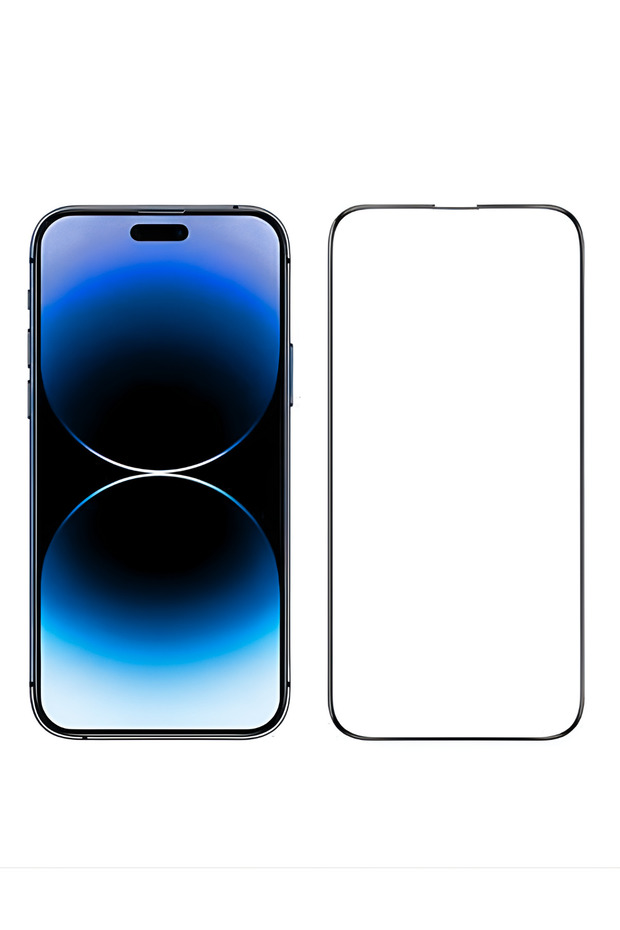 2-Pack iPhone 15 Pro Max Compatible Unbreakable Full Coverage Glass Screen Protector - Black Framed - 3