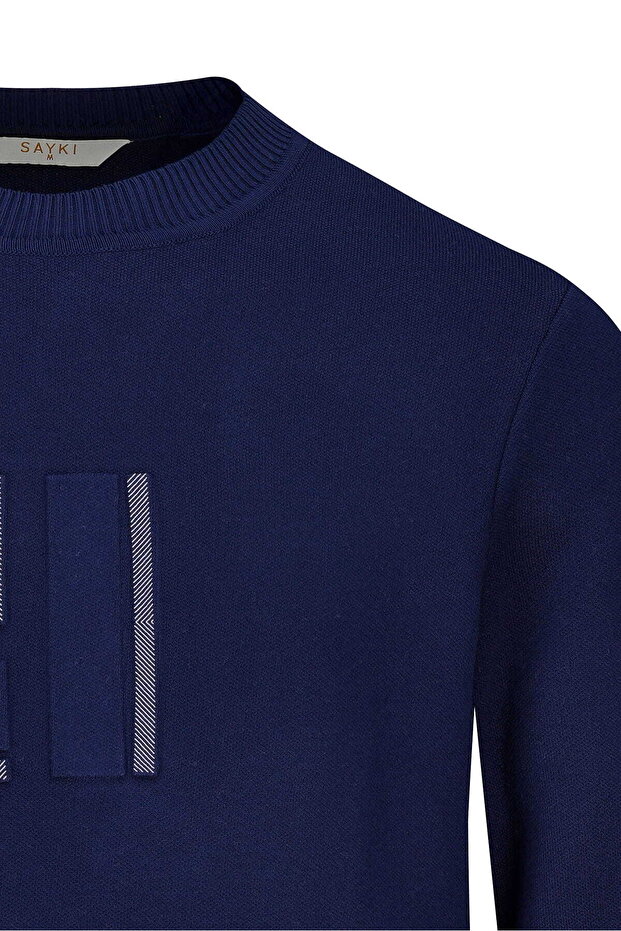 Indigo Regular Fit Half Turtleneck Sweater - 2