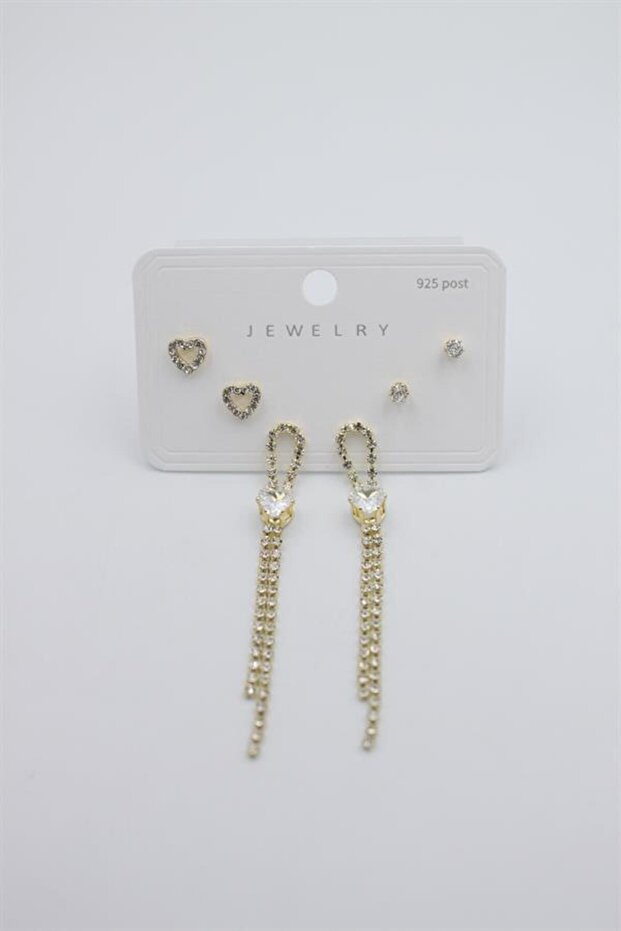 Multiple Set Earrings - Gold - 2
