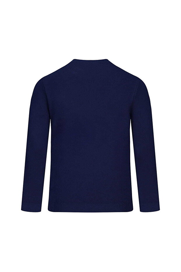 Indigo Regular Fit Half Turtleneck Sweater - 3