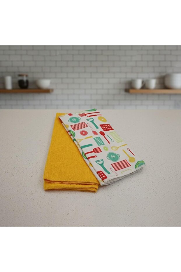 مجموعة مناشف مطبخ فاخرة من الألياف الدقيقة - 5