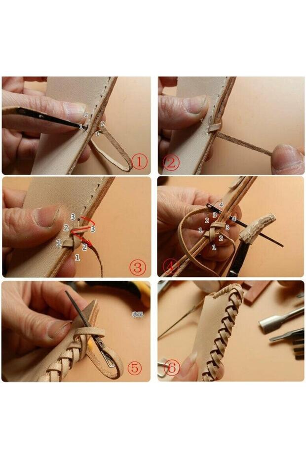 إبرة خياطة جلدية، قطعة واحدة - 5