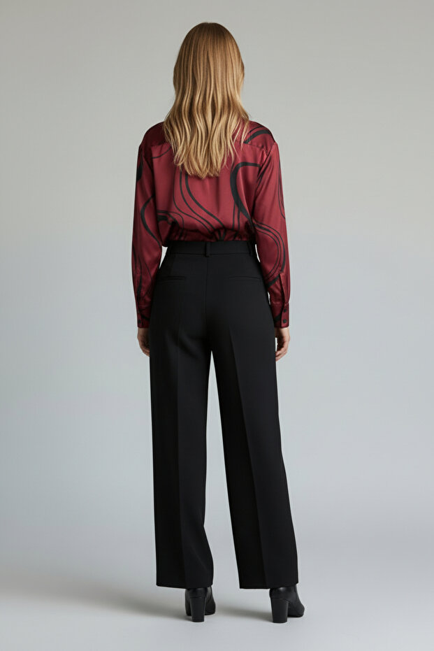 Kadın Parlak Dokulu Basic Gömlek - 6