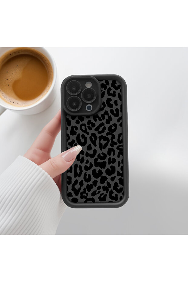 Stylish High-Quality Leopard Pattern Phone Case Compatible with iPhone 16 Pro - 3