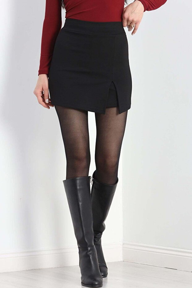 YIRTMAÇLI ŞORT ETEK - 1