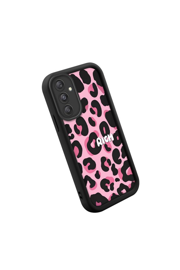 Samsung Galaxy M34 Compatible Stylish High-Quality Leopard Pattern Cat Phone Case