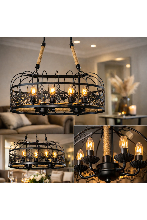 Rustik halatlı avze - 2