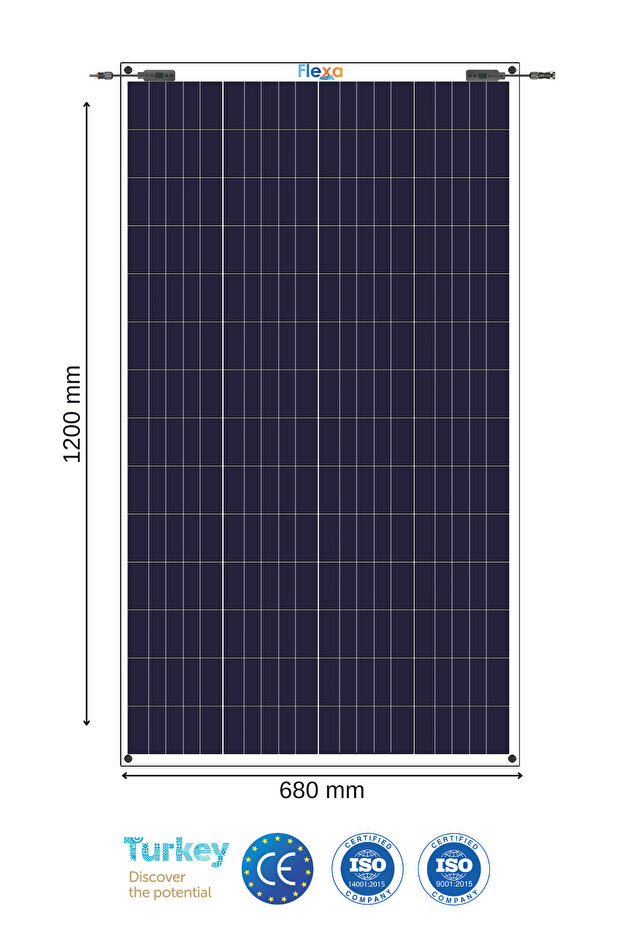 165 Watt Esnek Güneş Paneli FXM-165 Siyah - 3