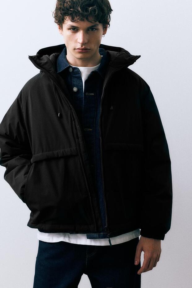 Puffer jacket with a high neck - 2