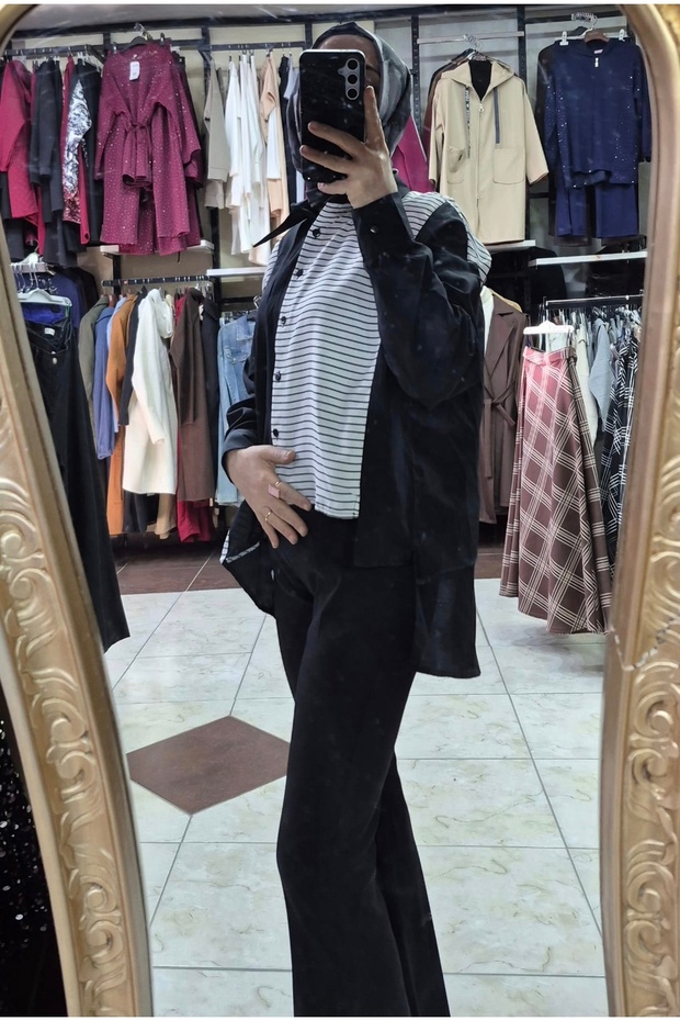 Simetri kesim gomlek - 2