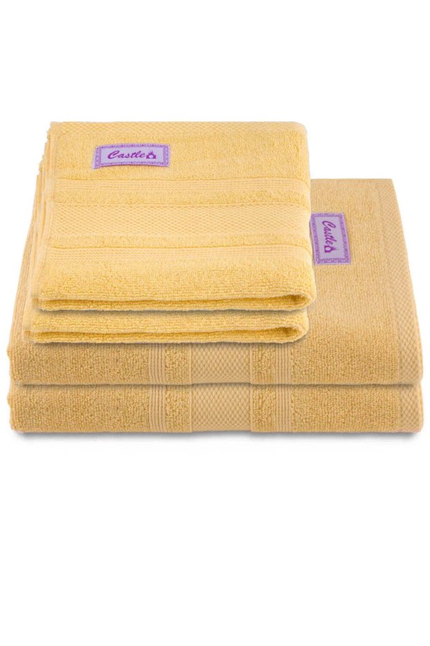2 Hand Towel 50 x 90 Cm,2 Bath Towel 70 x 140 Cm 550 Gsm 100% Cotton Set of 04 Pcs