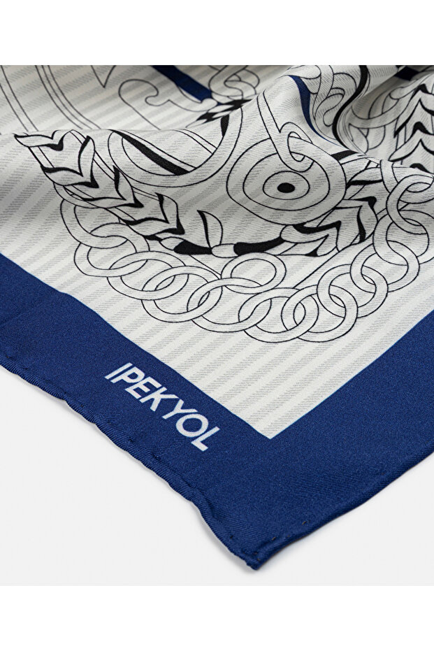 Görsel baskılı ipek eşarp - 3