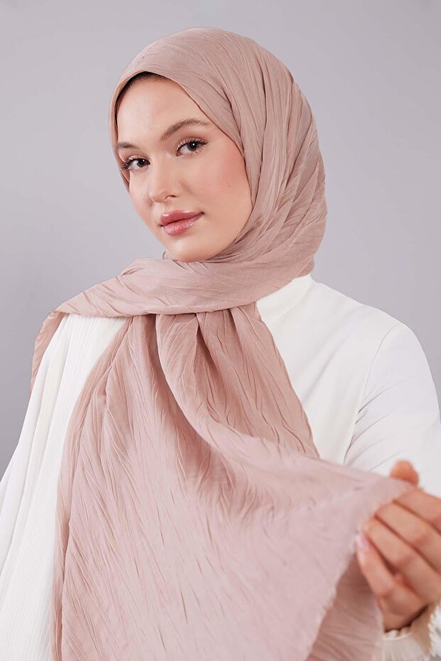 A.Somon Pliseli Pamuklu Şal - 1