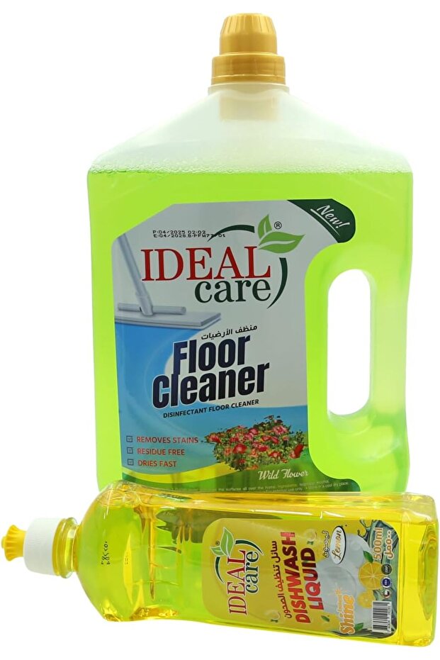Ideal Care Floor Cleaner Liquid Pro 3L & Dishwash Liquid 500ml Combo Pack