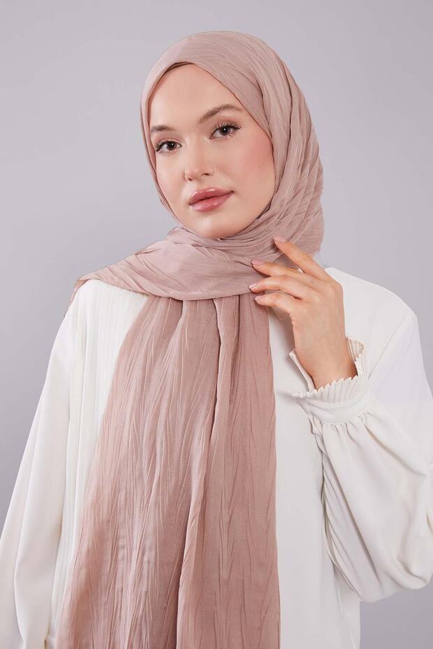 A.Somon Pliseli Pamuklu Şal - 4