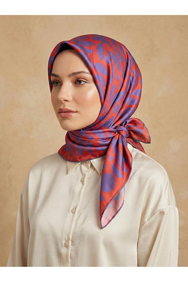 İpek Eşarp - 9174D-55 - Tivil - 1