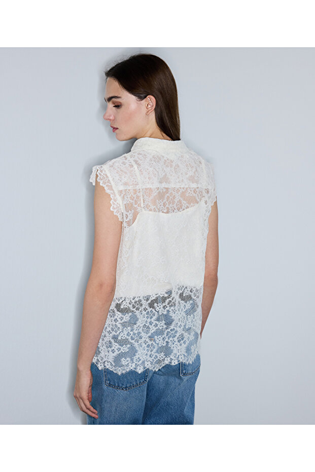 Dantel bluz - 6