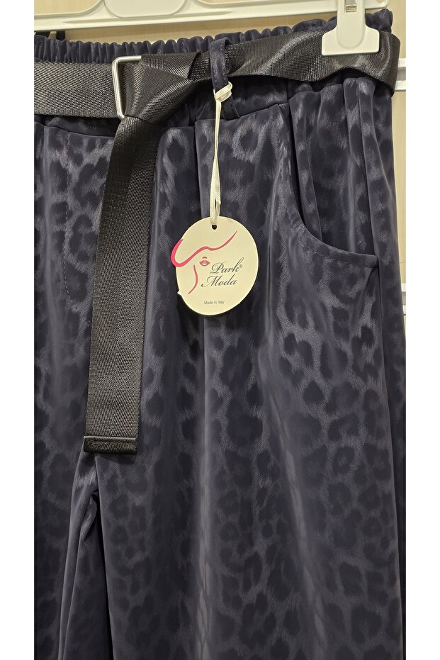 Leopard Pattern Trousers Leather-Look - 3