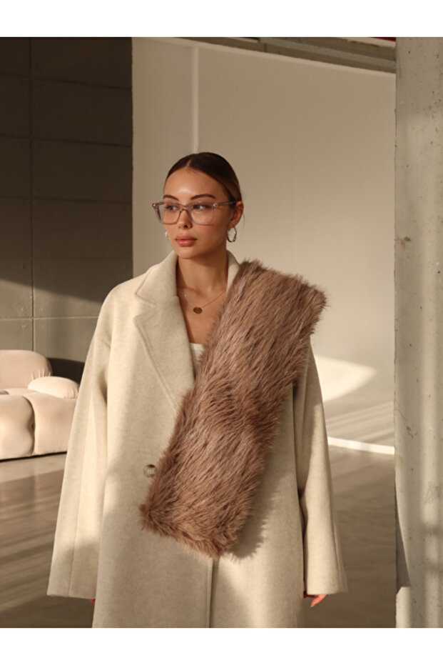 Eșarfă din blană artificială de nurcă - 1