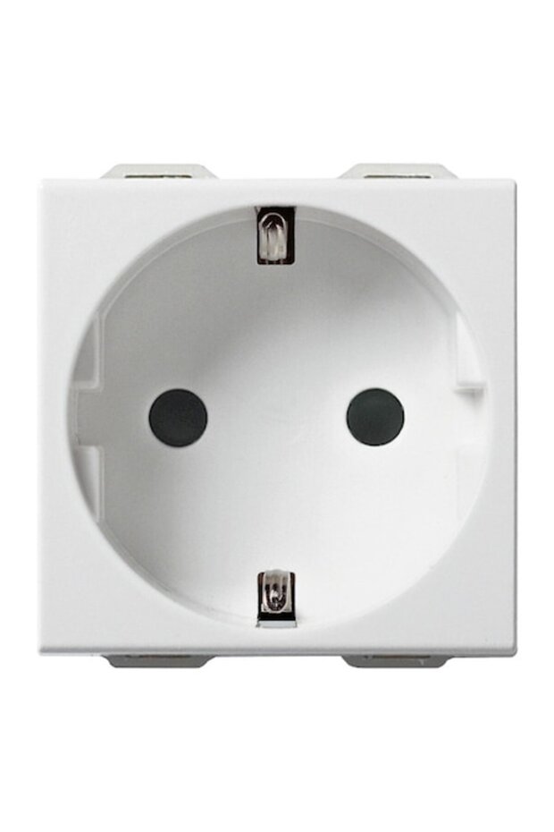 Schuko Modular Socket 2M White 16A, Neve - 1