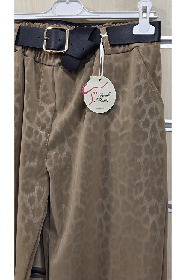 Leopard Pattern Trousers Leather-Look - 3