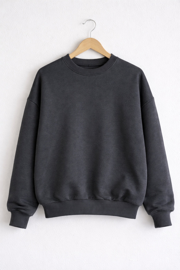 سترة رياضية أساسية باللون الرمادي الفحمي 2 إنترنيت أو قصة فضفاضة - 6