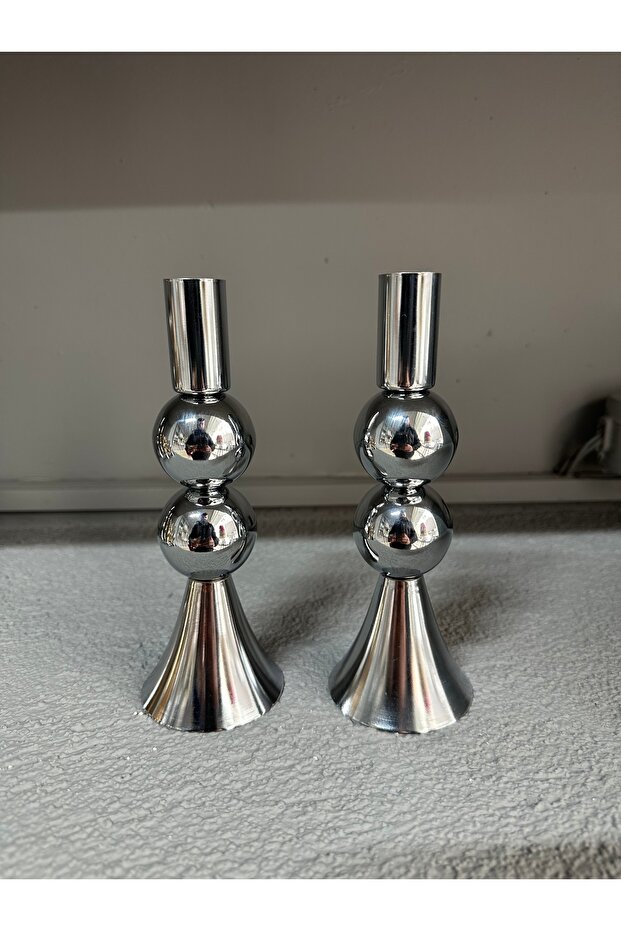 Mia 2’Li Krom Şamdan Mumluk - 3