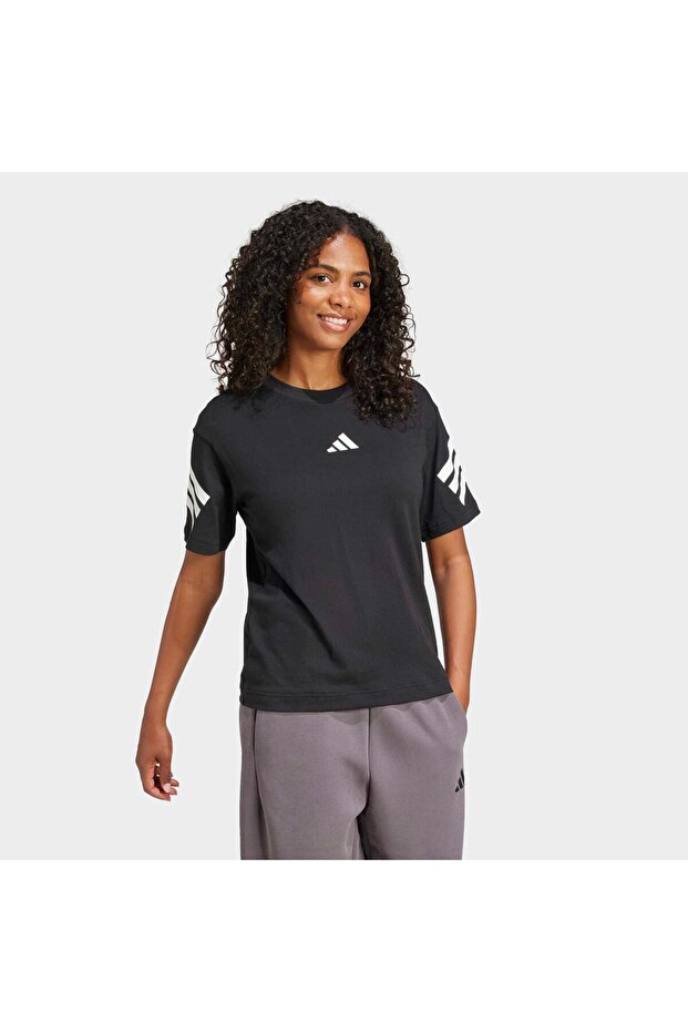 Future Icons Kadın Siyah Tişört (JE0237) - 3