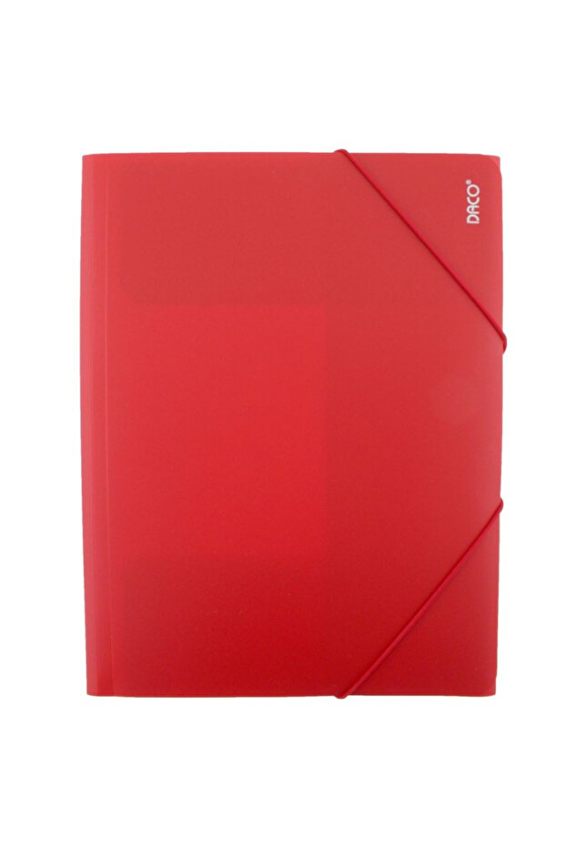 Plastic folder with elastic A4 Red DACO - 1