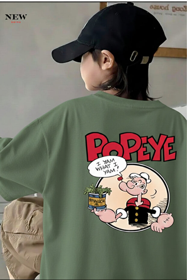 Popeye Printed Unisex Children's T-Shirt