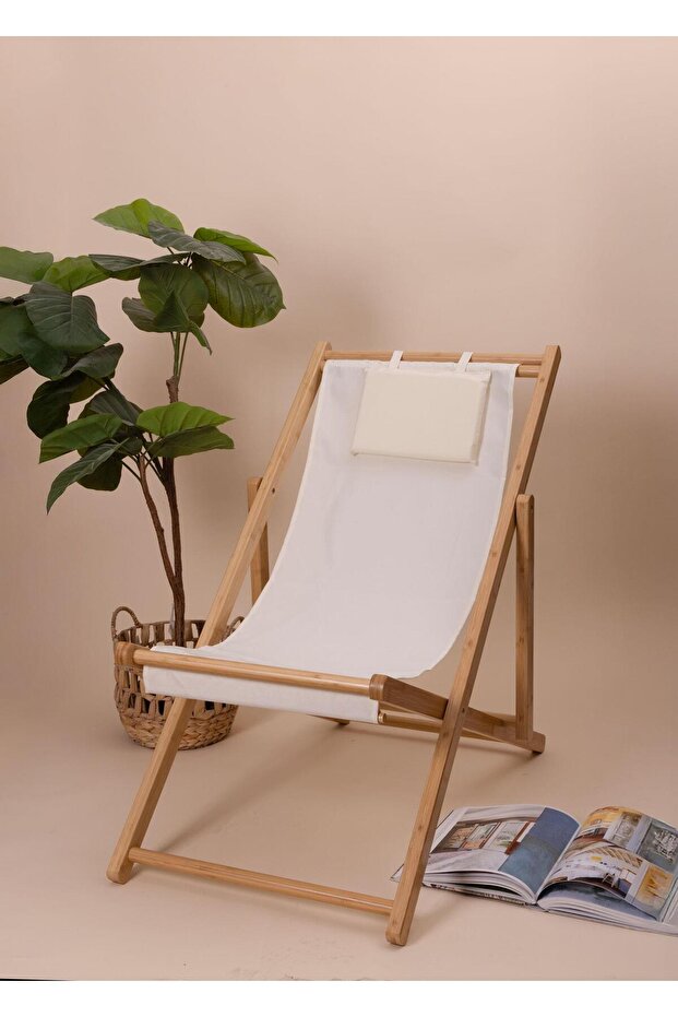 Bambu Katlanır Şezlong Sandalye CMB0009 - 2