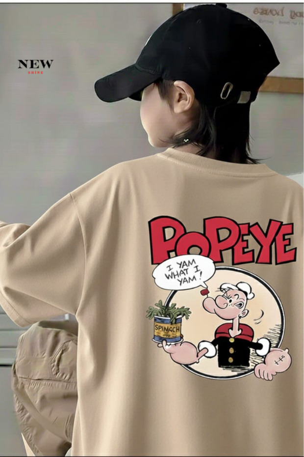 Popeye Printed Unisex Children's T-Shirt