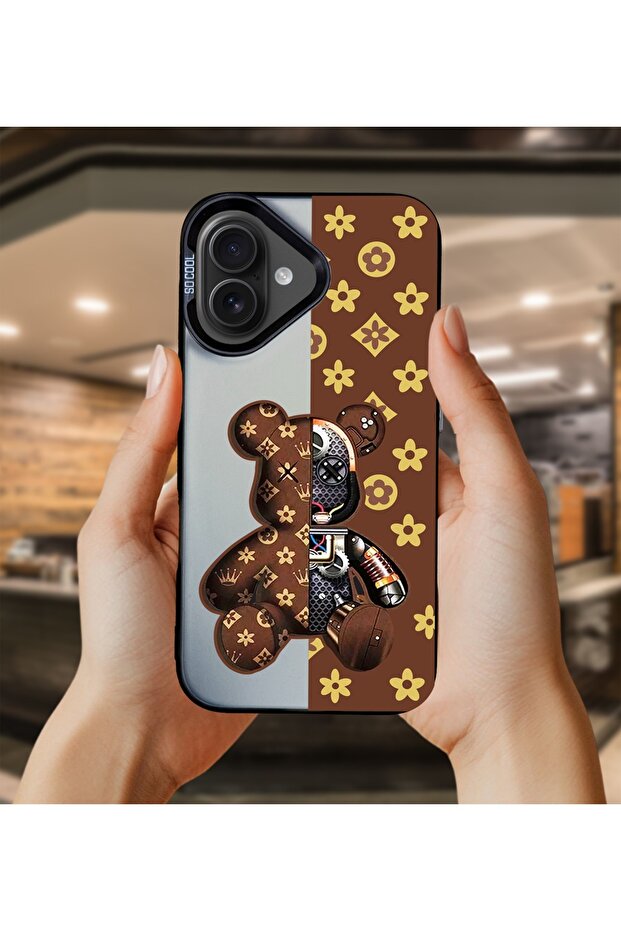iPhone 17 Compatible Robobaby Patterned B Printed Dirt-Repellent Luxury Phone Case Mk01A