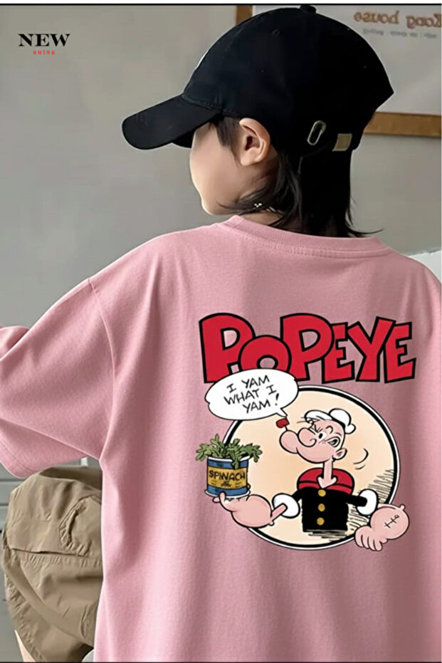 Popeye Printed Unisex Children's T-Shirt